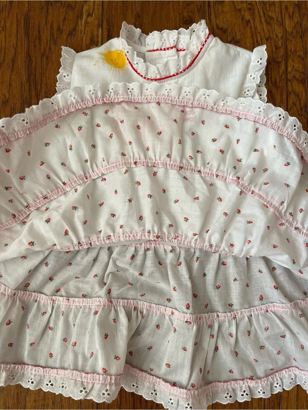 Vintage 1980s Strawberry Shortcake Dress Size 4 ILGWU Union Made USA Rare Excell